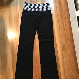 lululemon athletica Black Pants with Chevron Waistband